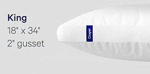 lot 9151 image: Casper Sleep Pillow for Sleeping, King, White 18�x 34�