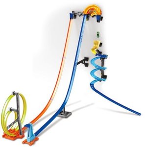 lot 9171 image: Hot Wheels - Track Builder Vertical Launch Kit - BlueOrange
