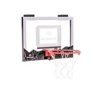 lot 9172 image: Silverback LED Light-Up Over the Door Mini Basketball Hoop - 18 - Includes Mini Basketball and Air Pump
