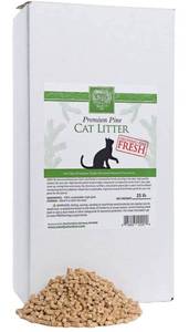 lot 17003 image: Small Pet Select - Premium Pine Pelleted Cat Litter 25lb, Rip In Bag, No Litter Appears To Be Missing