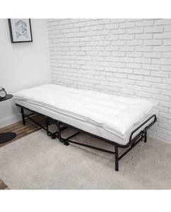 lot 17007 image: SensorPEDIC MemoryLOFT Cot Mattress Topper, White