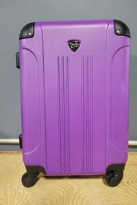 lot 17012 image: Travelers Club Chicago 20 Hardside Rolling Carry On Luggage - Purple