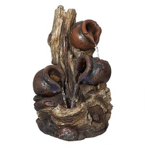 lot 17013 image: Design Toscano Primavera della Vita Cascading Waterfall Illuminated Tabletop Fountain