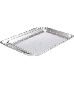 lot 17014 image: AmazonCommercial Perforated Aluminum Baking Sheet Pan, 12 Sheet, 17.8 x 12.9 Inch, Pack of 2