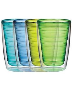 lot 17020 image: Boston Warehouse Insulated Plastic Tumblers, 16-Ounce, Set of 4, Marine Collection