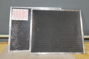 lot 17035 image: 2-Pack Air Filter Factory Replacement For Broan BPSF30 99010308 QS WS NON-Ducted Measures 10.82 Inches Wide X 13.31 Inches Length X .093 Inches Thick Range Hood Charcoal Carbon Filters