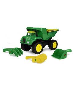 lot 17051 image: Tomy - John Deere 15 Inch Big Scoop Dump Truck with Sand Tools