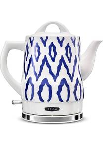 lot 17060 image: Bella 14744 1.5 Liter Ceramic Electric Tea Kettle Replacement Only - Blue Aztec