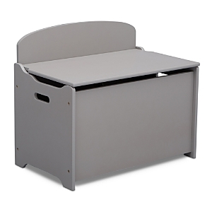 lot 2090 image: Delta Children MySize Deluxe Toy Box Kids Room Organizer Storage Chest, Gray
