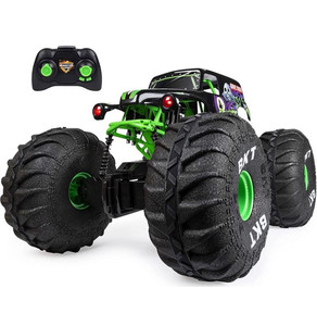 lot 18031 image: Monster Jam, Official Mega Grave Digger All-Terrain Remote Control Monster Truck with Lights, 1 6 Scale