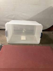 lot 18035 image: Lot of 4-  95 quart Plastic Totes- NO Lids