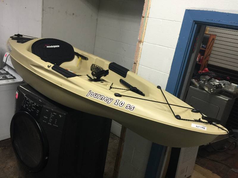 lot 8810 image: Sun Dolphin Journey 10 Sit-On Fishing Kayak with Paddle