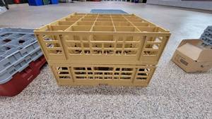 lot 4539 image: (2) Yellow  Tan SiLite Glass Racks