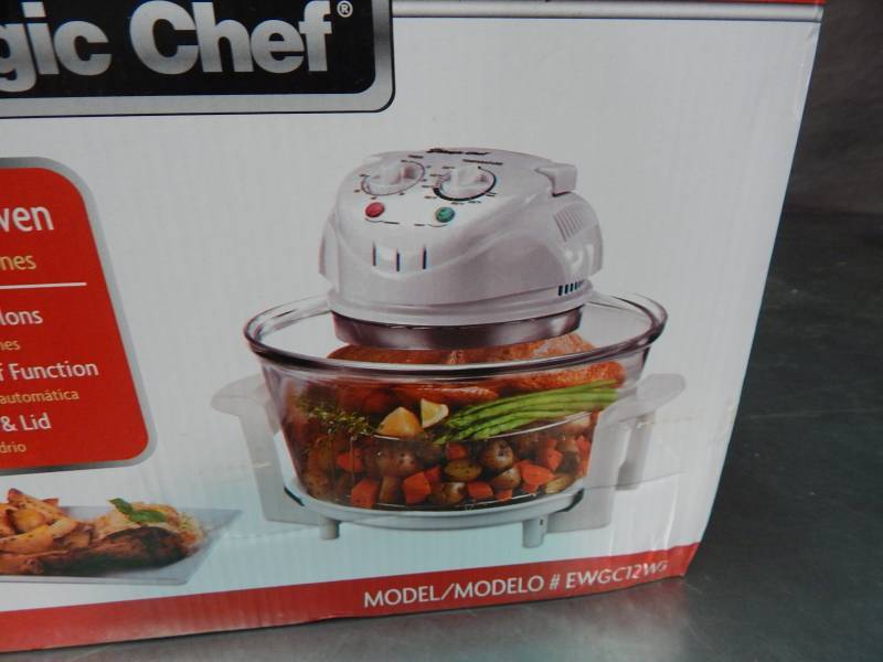 Magic Chef 3 Gallon Glass Bowl Convection Oven Portable A/C Fans LED