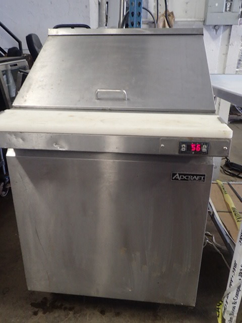 lot 108 image: Adcraft Refrigerated Prep Table on Casters