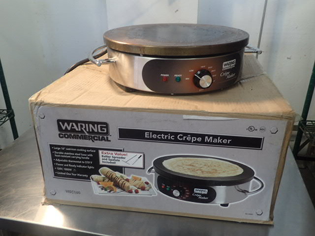 lot 177 image: Waring Commercial WSC160 Heavy-Duty Commercial Electric Crepe Maker, 16-Inch