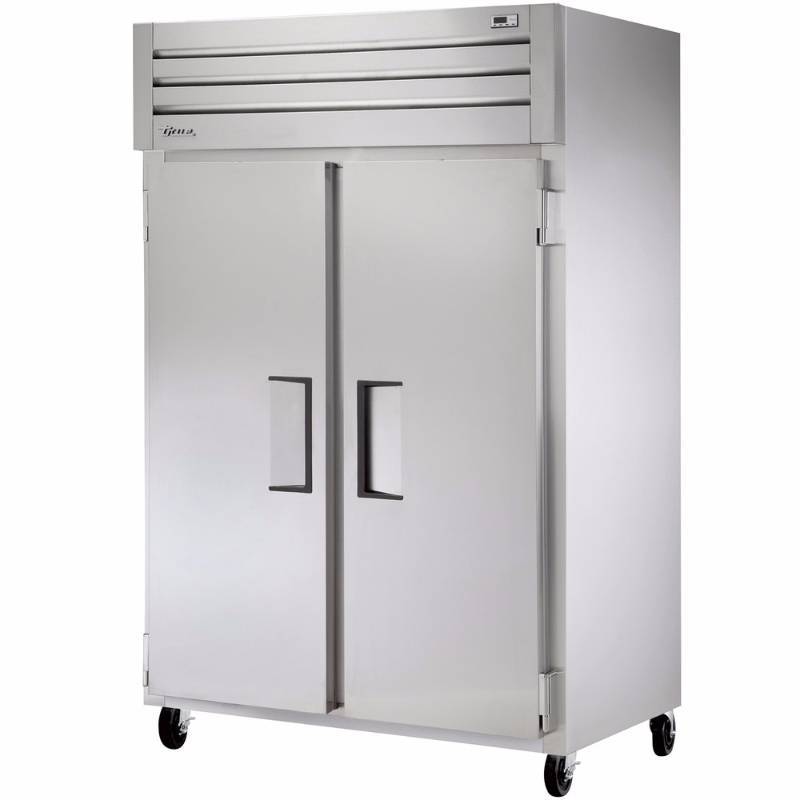 lot 11 image: True Stainless 2 Door Freezer on Casters
