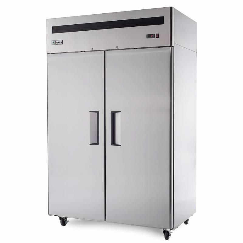 lot 13 image: Supera Stainless 2 Door Freezer