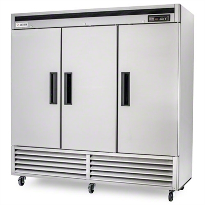 lot 14 image: Saturn Stainless 3 Door Freezer