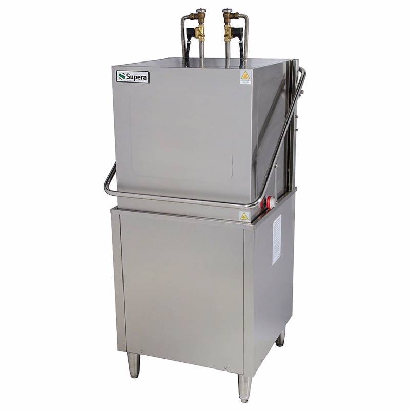Supera High Temp Single Rack Commercial Dishwasher West Bottoms Food