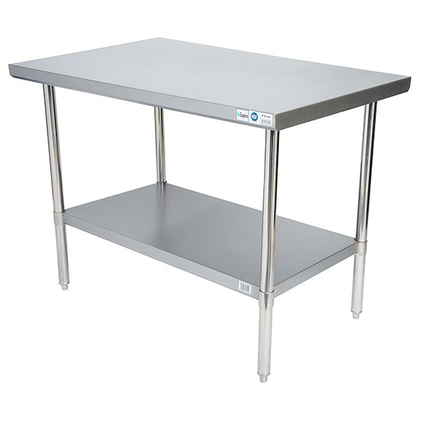 lot 119 image: 30 x 48 Complete Stainless Steel Work Table