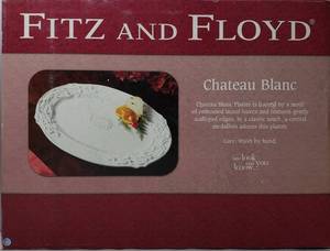 lot 32 image: Fitz And Floyd Chateau Blanc Platter Approx 21.25 L X 15.50 W X 1.25 Depth