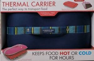 lot 33 image: Thermal Pro, Thermal Carrier by Artic Zone, Includes Glass Dish wLid, (9.25x13.25 in) & NonSlip Carrying Trivet