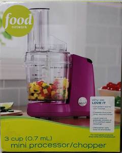 lot 46 image: Food Network 3-cup Mini Food Processor And Chopper Model 70406 Purple