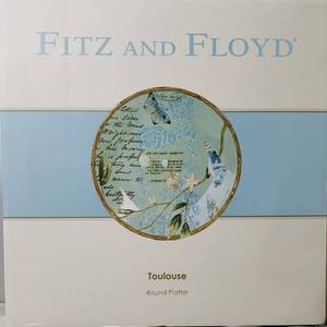 lot 49 image: Fitz And Floyd, Toulouse Round Platter, Provence Blue Tail, (13)