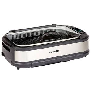 lot 72 image: PowerXL - Smokeless Grill Pro Countertop Indoor Electric Grill - Silver