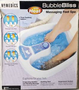 lot 76 image: Homedics Bb-1 Deluxe Foot Bath, Massage Feet, Bubble Bliss
