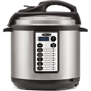 lot 77 image: Bella 6Quart Pressure Cooker w 10 pre-set functions - Searing Technology, 1000 watt
