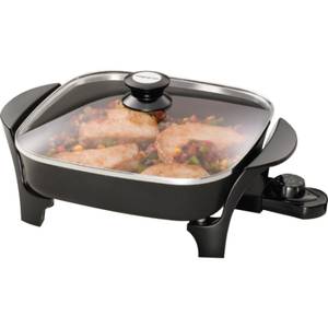 lot 78 image: Presto - 11-inch Electric Skillet with Glass Cover - Black