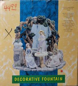 lot 96 image: Hand Painted Decorative Fountain, 9 H & 9L