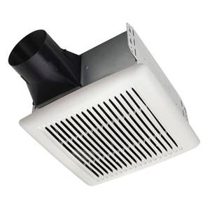 lot 49242 image: Broan Invent Single-Speed Bathroom Exhaust Fan, 110 Cfm, 1.3 Sones, 11-38 X 12 In., White