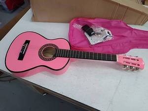 lot 49250 image: Master-Play Wooden Guitar 30, Pink