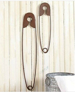 lot 49271 image: Giant Safety Pin Laundry Room Decor