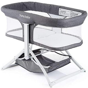 lot 49305 image: Pamo Babe 2in1 Bassinet Quick Foldable Travel Crib Portable Rocking Bassinet��Grey)