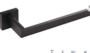 lot 49327 image: Toprema Towel Holder Bar Towel Ring Stainless Steel Matte Black