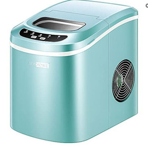 lot 49329 image: VIVOHOME Electric Portable Compact Countertop Automatic Ice Cube Maker Machine 26lbsday Light Green, Model VH807