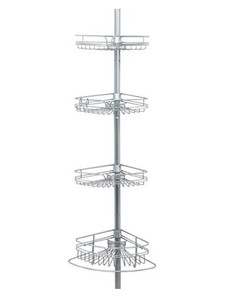 lot 49357 image: Zenna Home Pole Shower Caddy, Chrome
