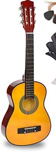 lot 49392 image: 30 Wood Guitar with Case and Accessories for KidsGirlsBoysBeginners (Wood)