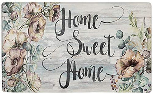 lot 49397 image: SoHome Cozy Living Anti Fatigue Kitchen Mat for Floor, Floral Themed Kitchen Rug Mat, Stain Resistant, Easy Clean, 12 Inch Thick Kitchen Mat, 18 x 30, PinkGrey