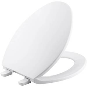 lot 49418 image: Kohler Brevia Elongated Toilet Seat With Quick-Release Hinges, White