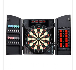 lot 49423 image: MD Sports BristleSmart Electronic Dartboard Cabinet Set