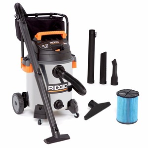 lot 118 image: ridgid 16 gal. 6.5-peak hp stainless steel wet dry vac