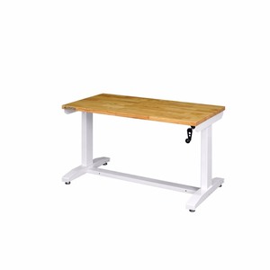 lot 198 image: Husky 46 in. Adjustable Height Work Table in White