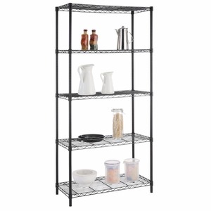 lot 201 image: HDX 5-Tier Black Wire Shelving Unit