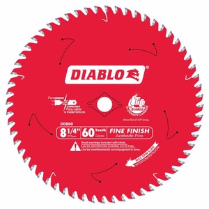 lot 266 image: DIABLO 8-14 in. x 60-Teeth Fine Finish Saw Blade