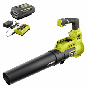 lot 288 image: RYOBI 110 MPH 525 CFM 40-Volt Lithium-Ion Cordless Variable-Speed Jet Fan Leaf Blower with 4.0 Ah Battery and Charger Included